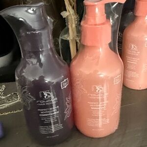 Pink Shampoo and Purple Conditioner Set